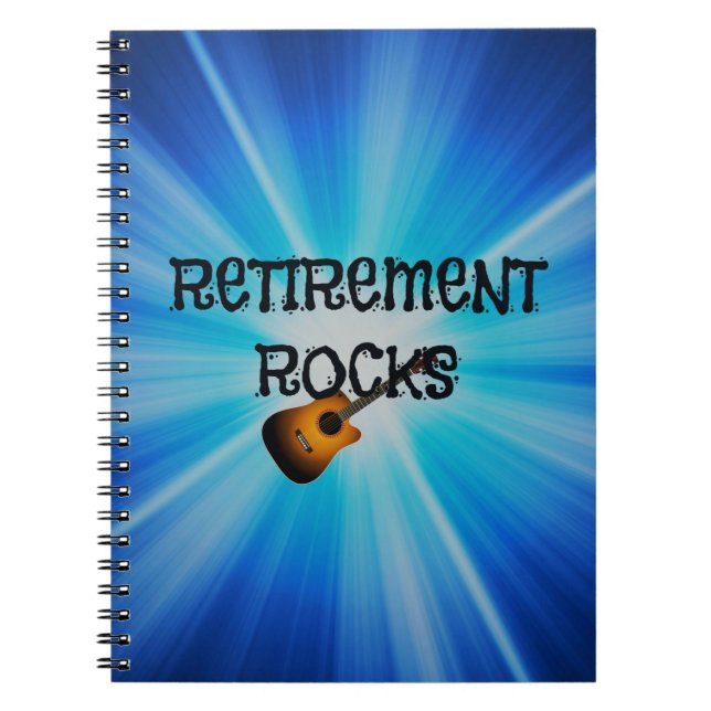 Pension Sten—anpassningsbar guitardesign Anteckningsbok (Framsidan)