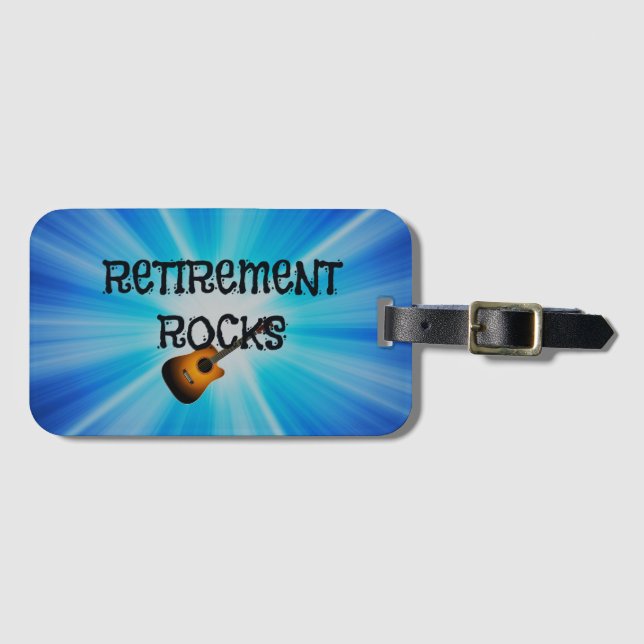 Pension Sten—anpassningsbar guitardesign Bagagebricka (Framsida horisontal)