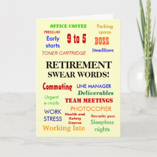 Pension Swear Ord Pension Joke Humor Kort