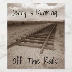 Pension Tåg Rails Party Celebrate Vin-etiketter Vinflaska Etikett