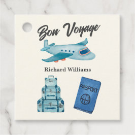 Pension Travel Äventyr Bon Voyage Flygplan Gåvor Etiketter