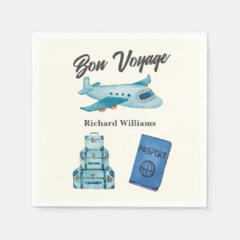 Pension Travel Äventyr Bon Voyage Flygplan Pappersservett