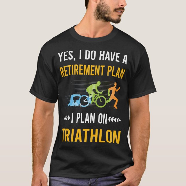 Pension Triathlon Triathlete T Shirt (Framsida)
