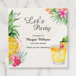 Pension Tropical Summer Cocktail Party Gåvor Etiketter