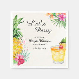 Pension Tropical Summer Cocktail Party Pappersservett