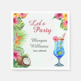 Pension Tropical Summer Dine & Cocktail Party Pappersservett