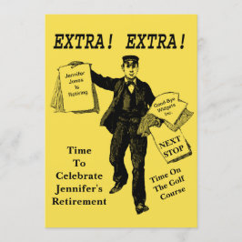 Pension Vintage Newspaper om Extra Extra Inbjudningar