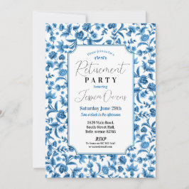 Pension Womens Chintz Blue & White Blommigt Ditsy Inbjudningar