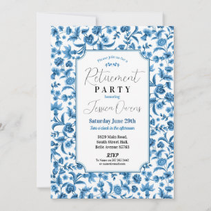 Pension Womens Chintz Blue & White Blommigt Ditsy Inbjudningar