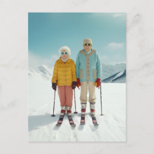 Pensionados on Ski's Vykort
