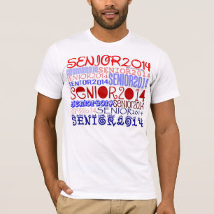 Pensionär 2014 - Röd-Blått - T-tröja T Shirt
