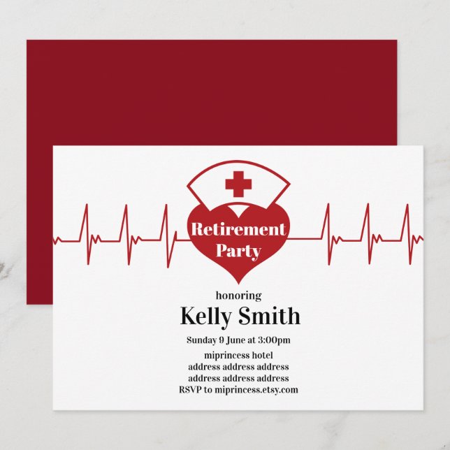 Pensionär åldringsvård inbjudningar (Fram/baksida)