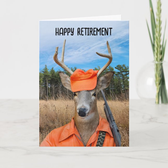 Pensionär Buck Jägare Med Gevär Kort (Framsida)