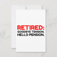 Pensionär Hej Pension Adjö Spänning