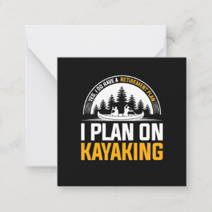 Pensionär jag planerar på att paddla kajak anteckningskort