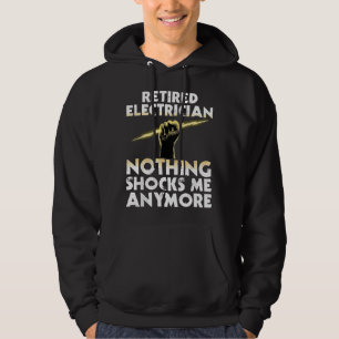 Pensionär Konst För Män Kvinnor Elektriker E Hoodie