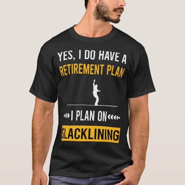 Pensionär Slacklining Slackline Slackliner T Shirt (Framsida)