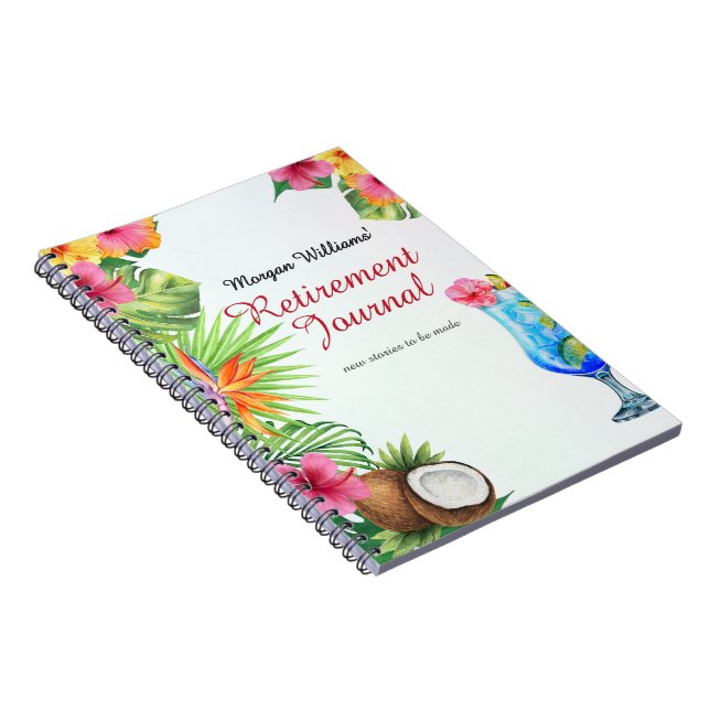 Pensionär Tropicalisk Sommar Middag & Cocktailfest Anteckningsbok (Högra Sidan)