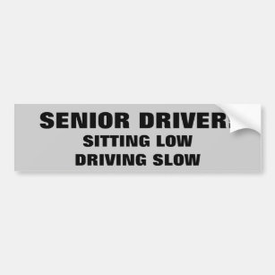 Pensionärchaufför, lågt och långsamt bildekal
