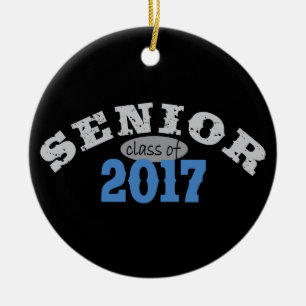 Pensionären klassificerar av 2017 blått julgransprydnad keramik