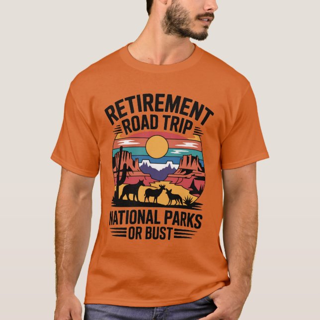 Pensionärernas vägäventyr i nationalparkerna t shirt (Framsida)