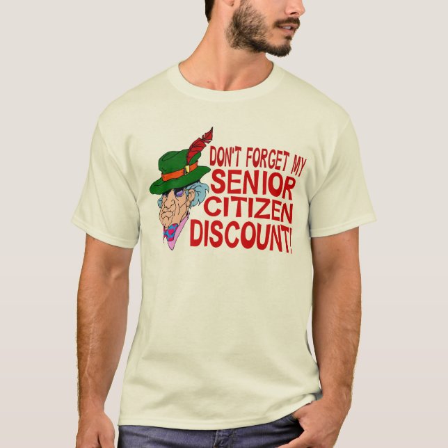 Pensionärrabatt T Shirt (Framsida)