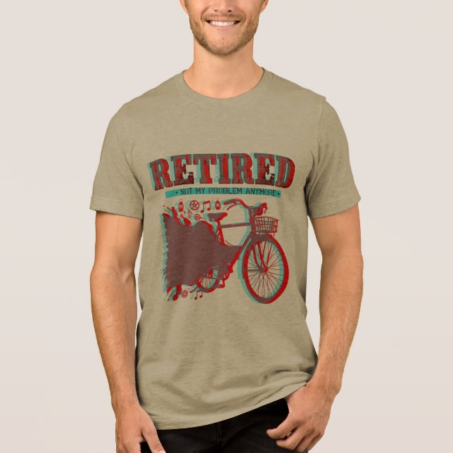 Pensionärscykelpresentdesign T Shirt (Framsida)