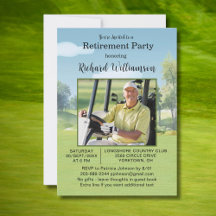 Pensionärsfest Foto Vattenfärg Golf Tema