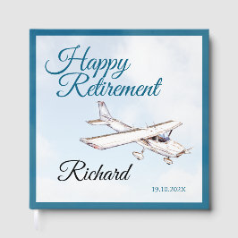 Pensionärsfest Gästbok med Flygplansdesign 3