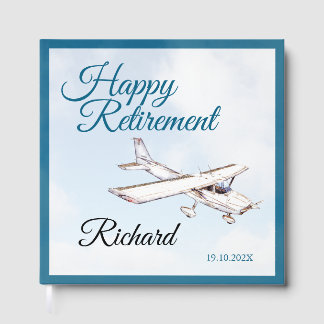 Pensionärsfest Gästbok med Flygplansdesign 3