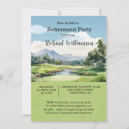 Pensionärsfest Golf Tema Inbjudan