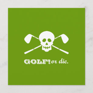Pensionärsfest - Golftema - Golf eller dö! Inbjudningar