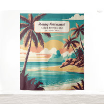 Pensionärsfest med retro strandfoto bakgrund