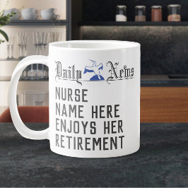 Pensionärsgåva till en sjuksköterska. Pensionerad Jumbo Mugg