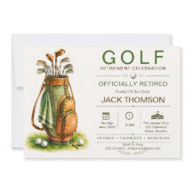 Pensionärsgolf firande inbjudan