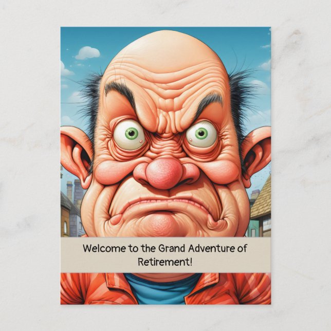 Pensionärshumor milstolpe Födelsedag Vykort (Framsida)