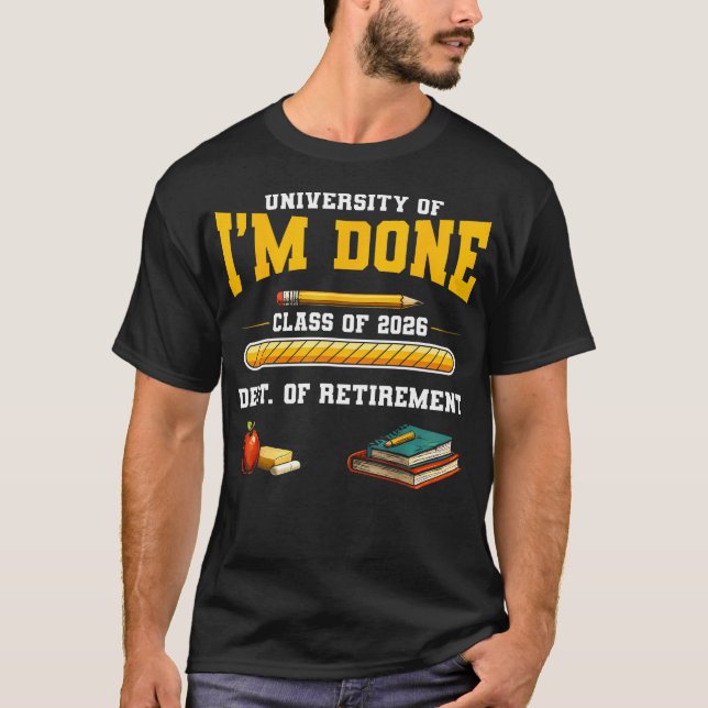 Pensionärslärare Edition Rolig Laddar Nästan T Shirt (Framsida)