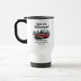 Pensionärsresor Tema Klassisk Retro Bil Rullande Resemugg