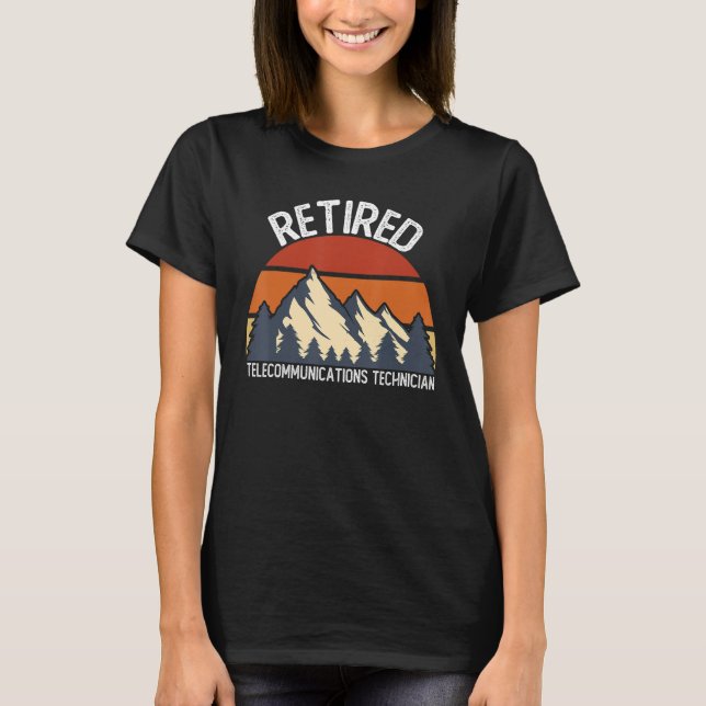 Pensionärströja 2023 Pensionerad telekommunikation T Shirt (Framsida)