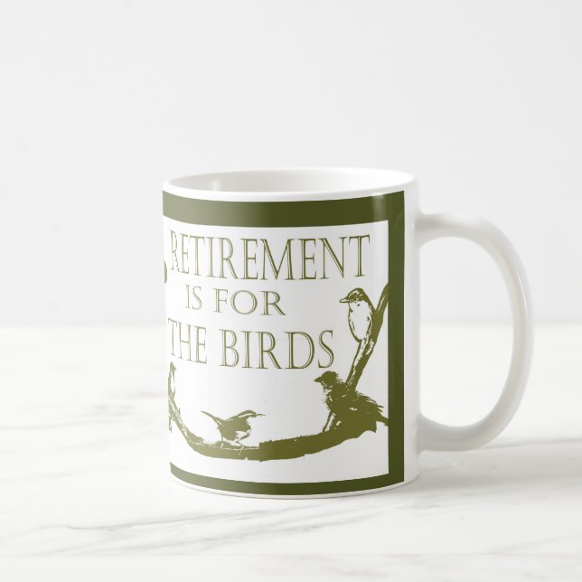 Pensionen är för fågelmuggen kaffemugg (Höger)