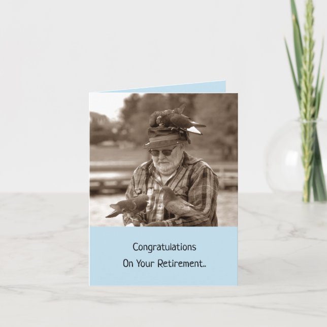 Pensionen är för fågelroligtgrattisen kort (Framsida)