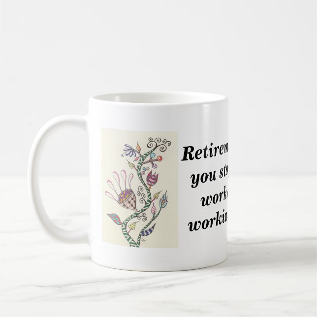 Pensionen är when kaffemugg (Vänster)