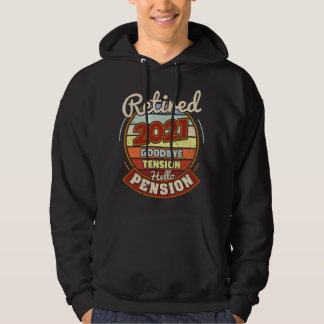 Pensionen för pensionerad Hej 2021 Hoodie