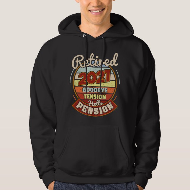 Pensionen för pensionerad Hej 2021 Hoodie (Framsida)