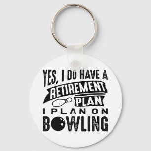 Pensionen planerar bowling nyckelring