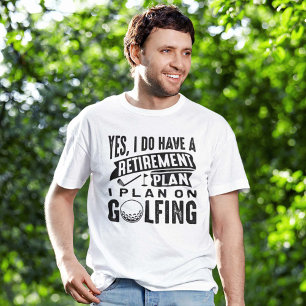 Pensionen planerar golfspel t shirt