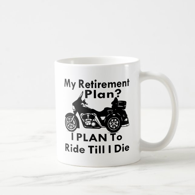 Pensionen planerar rittkassalåda som jag dör Trike Kaffemugg (Höger)