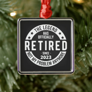 pensionerad 2023 julgransprydnad metall