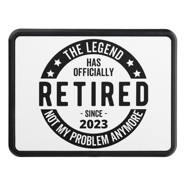 pensionerad 2023 Trailer Hitch Cover Dragkroksskydd (Framsidan)
