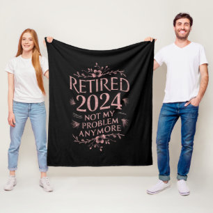 Pensionerad 2024 Inte Mitt Problem Längre Pensione Fleecefilt